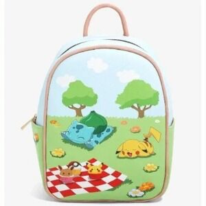 Bioworld Pokémon Bulbasaur &‎ Pikachu Picnic Mini Backpack Exclusive